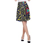 Background Graphic Art A-Line Skirt