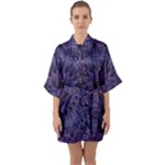 Shape Geometric Symmetrical Half Sleeve Satin Kimono 