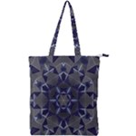 Kaleidoscope Geometric Pattern Double Zip Up Tote Bag