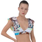 Nami Lovers Money Plunge Frill Sleeve Bikini Top