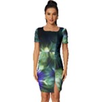 Fractalflowers Fitted Knot Split End Bodycon Dress