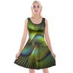 Digitalart  Waves Reversible Velvet Sleeveless Dress