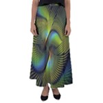 Digitalart  Waves Flared Maxi Skirt