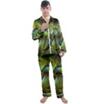 Digitalart  Waves Men s Long Sleeve Satin Pajamas Set