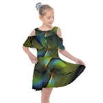 Digitalart  Waves Kids  Shoulder Cutout Chiffon Dress