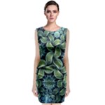 Digitalartflower Sleeveless Velvet Midi Dress