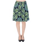Digitalartflower Velvet High Waist Skirt