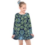 Digitalartflower Kids  Long Sleeve Dress