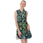 Digitalartflower Sleeveless Shirt Dress