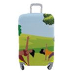 Mother And Daughter Yoga Art Celebrating Motherhood And Bond Between Mom And Daughter. Luggage Cover (Small)