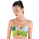 Mother And Daughter Yoga Art Celebrating Motherhood And Bond Between Mom And Daughter. Woven Tie Front Bralet