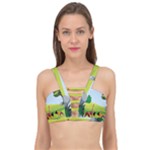 Mother And Daughter Yoga Art Celebrating Motherhood And Bond Between Mom And Daughter. Cage Up Bikini Top