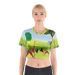 Mother And Daughter Y Cotton Crop Top