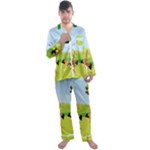 Mother And Daughter Y Men s Long Sleeve Satin Pajamas Set