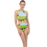 Mother And Daughter Y Halter Side Cut Swimsuit