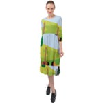 Mother And Daughter Y Ruffle End Midi Chiffon Dress