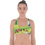 Mother And Daughter Y Cross Back Hipster Bikini Top 