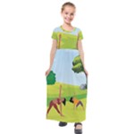 Large Kids  Short Sleeve Maxi Dress