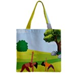 Mother And Daughter Yoga Art Celebrating Motherhood And Bond Between Mom And Daughter. Zipper Grocery Tote Bag