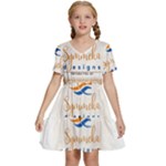 Logo Pngdd Kids  Short Sleeve Tiered Mini Dress