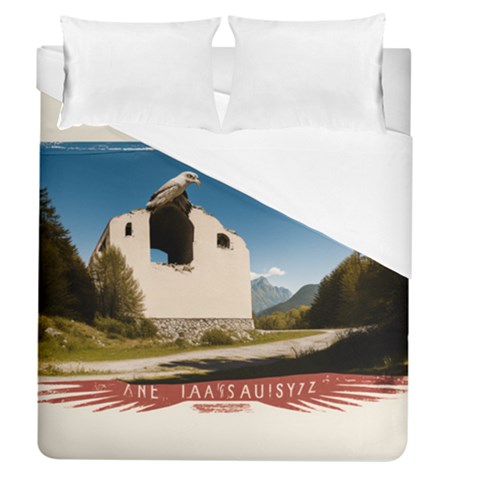 Us ventag eagles Travel Poster Graphic Style Redbleuwhite  Duvet Cover (Queen Size) from UrbanLoad.com