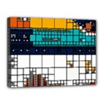 Abstract Statistics Rectangles Classification Canvas 16  x 12  (Stretched)
