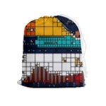 Abstract Statistics Rectangles Classification Drawstring Pouch (XL)