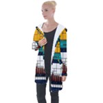 Abstract Statistics Rectangles Classification Longline Hooded Cardigan
