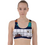 Abstract Statistics Rectangles Classification Back Weave Sports Bra