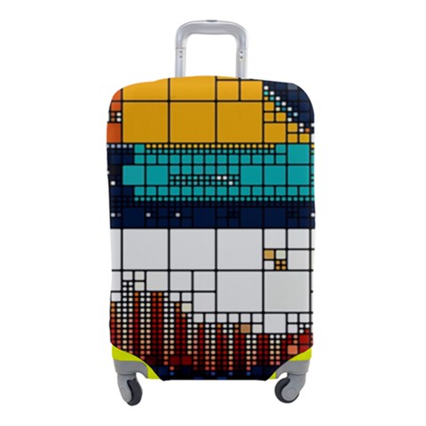 Abstract Statistics Rectangles Classification Luggage Cover (Small) from UrbanLoad.com