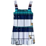 Abstract Statistics Rectangles Classification Kids  Layered Skirt Swimsuit