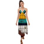Abstract Statistics Rectangles Classification Halter Tie Back Dress 