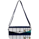 Abstract Statistics Rectangles Classification Removable Strap Clutch Bag