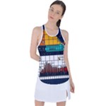 Abstract Statistics Rectangles Classification Racer Back Mesh Tank Top