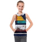 Abstract Statistics Rectangles Classification Kids  Sleeveless Hoodie