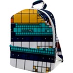 Abstract Statistics Rectangles Classification Zip Up Backpack
