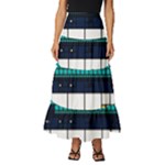 Abstract Statistics Rectangles Classification Tiered Ruffle Maxi Skirt