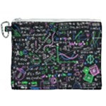 Math-linear-mathematics-education-circle-background Canvas Cosmetic Bag (XXL)