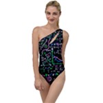 Math-linear-mathematics-education-circle-background To One Side Swimsuit