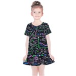 Math-linear-mathematics-education-circle-background Kids  Simple Cotton Dress