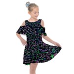 Math-linear-mathematics-education-circle-background Kids  Shoulder Cutout Chiffon Dress