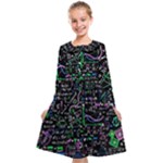 Math-linear-mathematics-education-circle-background Kids  Midi Sailor Dress