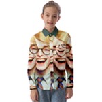 Schooboy With Glasses Kids  Long Sleeve Shirt