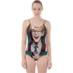 Schooboy With Glasses Cut Out Top Tankini Set
