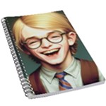 Schooboy With Glasses 5.5  x 8.5  Notebook