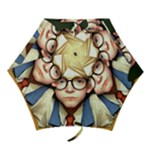 Schooboy With Glasses 2 Mini Folding Umbrellas