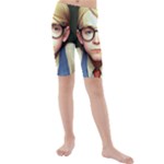 Schooboy With Glasses 2 Kids  Mid Length Swim Shorts
