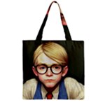 Schooboy With Glasses 2 Zipper Grocery Tote Bag