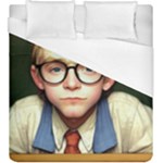 Schooboy With Glasses 2 Duvet Cover (King Size)