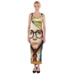 Schooboy With Glasses 2 Fitted Maxi Dress